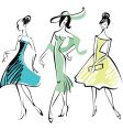 Retro fashion vector image