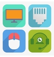 Office and Business Icons Set in Flat Design Office and Business Icons Set in Flat Design vector image