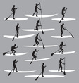 Stand up paddle boarding vector image