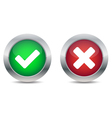 Approved and rejected buttons vector image