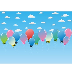 Balloons toy sky vector image