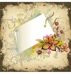 Floral with shopping tag vector image