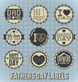 Happy Fathers Day Labels vector image