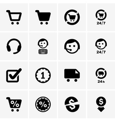 Shopping icons vector image