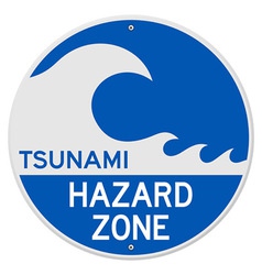 Tsunami Hazard Zone vector image