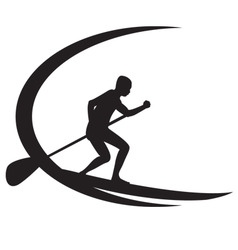 Stand up paddle boarding vector image