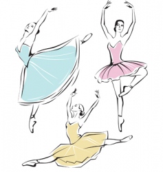 Ballet dancers vector image
