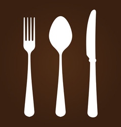 Fork Knife and Spoon vector image
