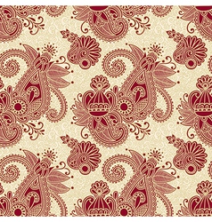 Hand draw ornate floral vintage seamless pattern vector image