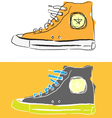 Stylized sport shoes vector image