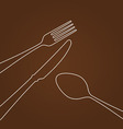 Lines forming Cutlery vector image