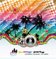 Tropical dance disco flyer vector image