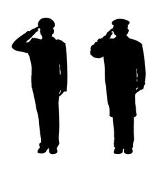 Saluting vector image