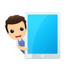 Funny cartoon mechanic vector image