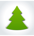 Christmas tree from cut paper vector image