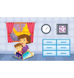 A mother and her daughter vector image