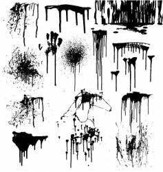 Dripping splatters of blood vector image