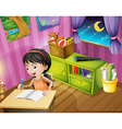 Student homework vector image