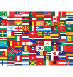 World flags background vector image