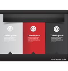 Modern Design template infographics numbered vector image