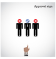 Boss choosing the perfect businessman vector image