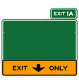 Exit Only Sign vector image