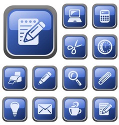 Office buttons vector image