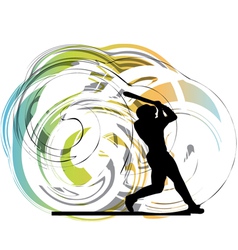 Baseball player vector image