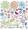 Spring doodles vector image