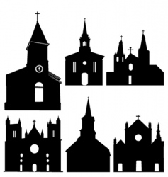 Silhouette of church vector image