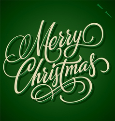 MERRY CHRISTMAS hand lettering vector image