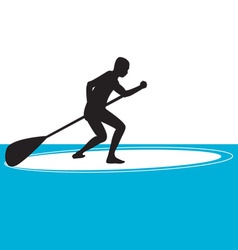 Stand up paddle boarding vector image