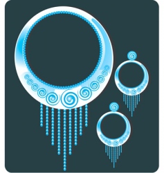Earrings vector image