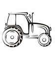 Tractor symbol vector image