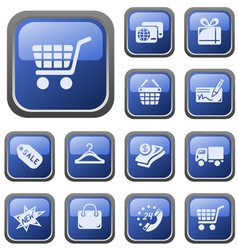 Shopping buttons vector image