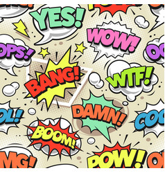 Seamless pattern with cartoon decorative elements Vector Image