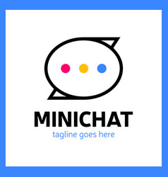 Mini chat logo Royalty Free Vector Image - VectorStock