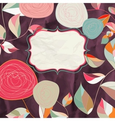 Vintage Rose Floral Card vector image