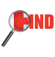 Magnifying glass vector image