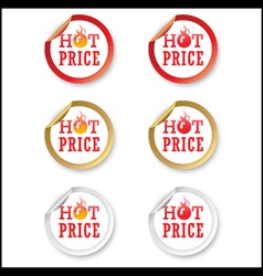 Hot price stickers vector image