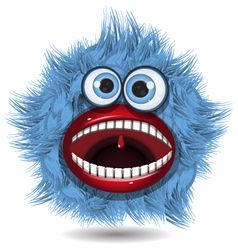 Blue monster vector image