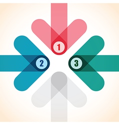 Number arrows vector image