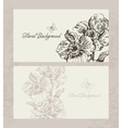 Wedding invite with floral background vector image