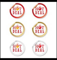 Hot deal stickers vector image
