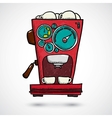 Hand drawn coffee machine vector image