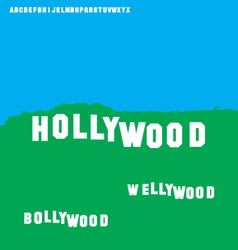 Wellywood sign Wellywood sign vector image