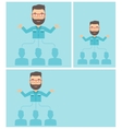 Businessman choosing employee vector image