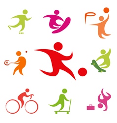 Street sport icons collection vector image