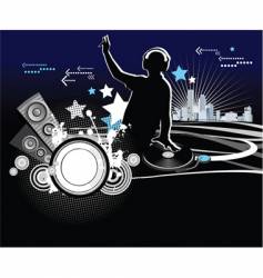 Dj music concept vector image