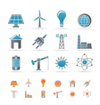 Energy and electricity icons vector image